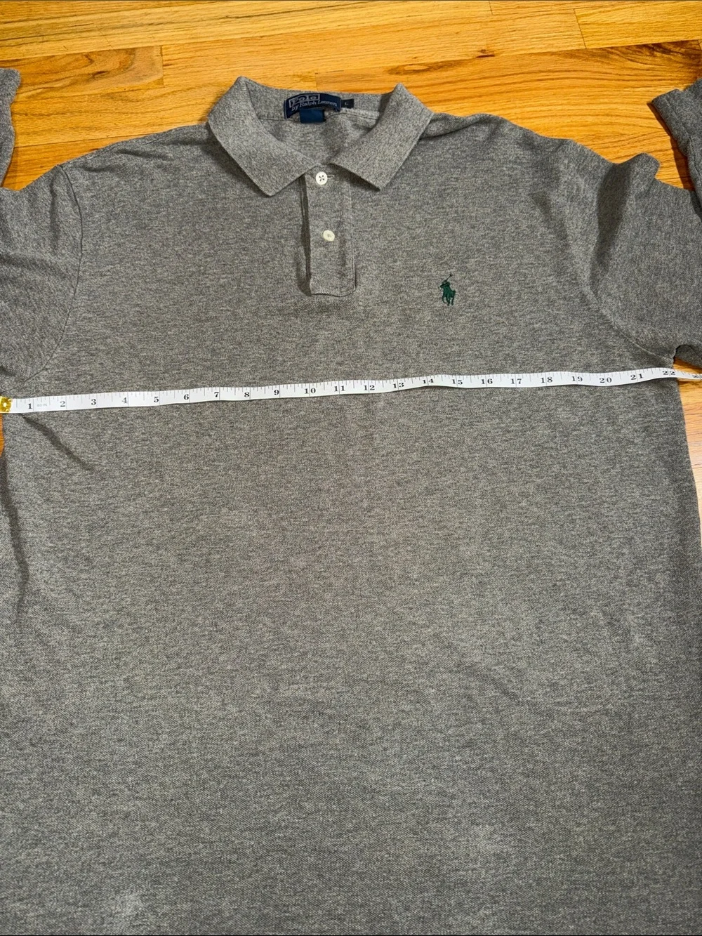 Classic Polo by Ralph Lauren Long Sleeve Polo Shirt - Gray